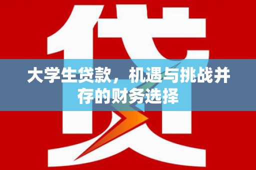 罗东大学生贷款，机遇与挑战并存的财务选择