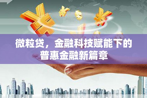 罗东微粒贷，金融科技赋能下的普惠金融新篇章
