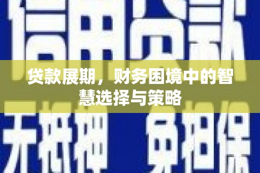 罗东贷款展期，财务困境中的智慧选择与策略