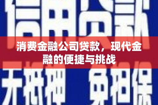 罗东消费金融公司贷款，现代金融的便捷与挑战