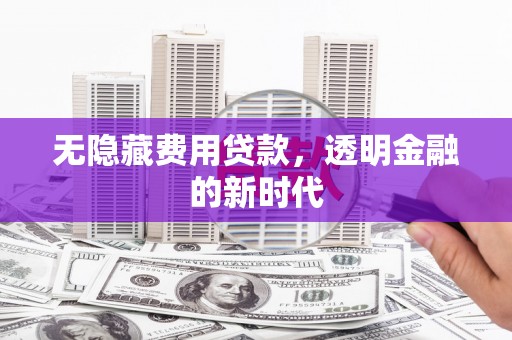 罗东无隐藏费用贷款，透明金融的新时代