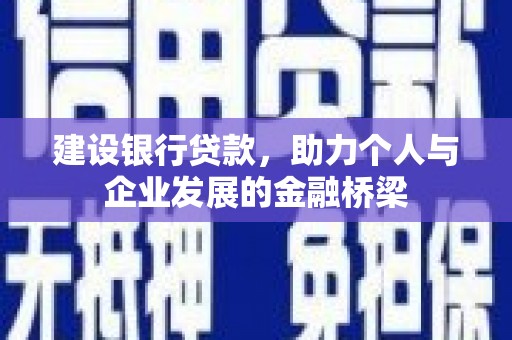 罗东建设银行贷款，助力个人与企业发展的金融桥梁