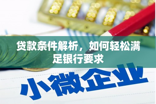 罗东贷款条件解析，如何轻松满足银行要求