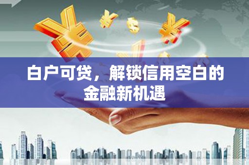 罗东白户可贷，解锁信用空白的金融新机遇