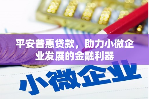 罗东平安普惠贷款，助力小微企业发展的金融利器