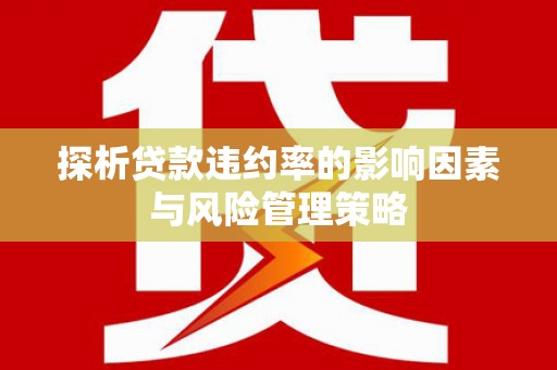 罗东探析贷款违约率的影响因素与风险管理策略