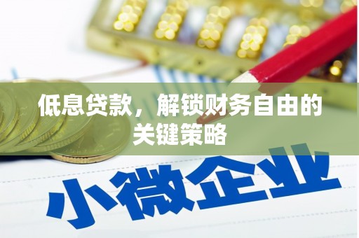 罗东低息贷款，解锁财务自由的关键策略