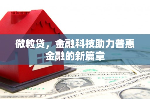 罗东微粒贷，金融科技助力普惠金融的新篇章