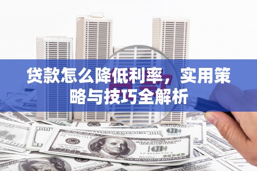 罗东贷款怎么降低利率，实用策略与技巧全解析