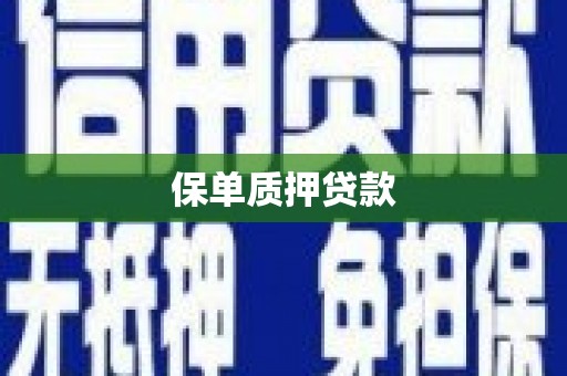 罗东保单质押贷款